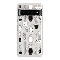 Cactusmotief: Google Pixel 6 Pro Transparant Hoesje