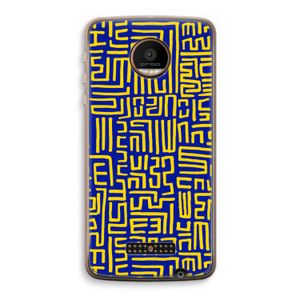 Majorelle Blue Print: Motorola Moto Z Force Transparant Hoesje