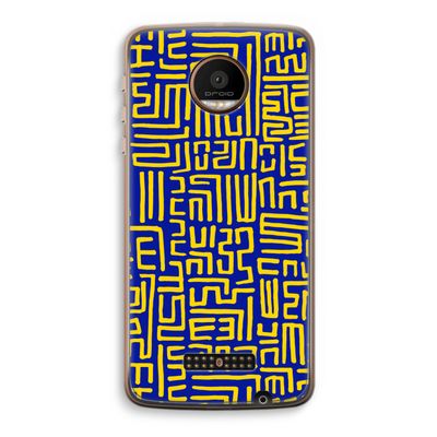 Majorelle Blue Print: Motorola Moto Z Force Transparant Hoesje