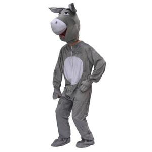 Dierenpak Ezel - Pluche ezel verkleedkleding kostuum - volwassenen - grijs
