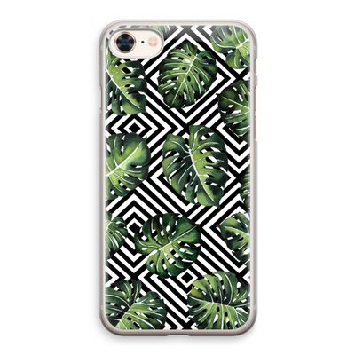 Geometrische jungle: iPhone 8 Transparant Hoesje