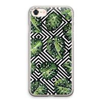 Geometrische jungle: iPhone 8 Transparant Hoesje