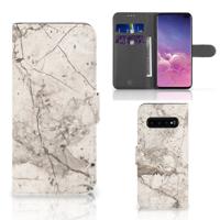 Samsung Galaxy S10 Plus | Bookcase | Marmer Beige | Portemonnee hoesje