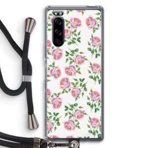 Kleine roosjes: Sony Xperia 5 Transparant Hoesje met koord