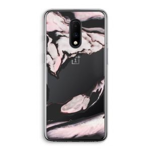 Roze stroom: OnePlus 7 Transparant Hoesje