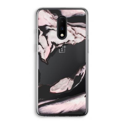 Roze stroom: OnePlus 7 Transparant Hoesje
