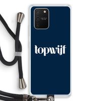 Topwijf Navy: Samsung Galaxy S10 Lite Transparant Hoesje met koord