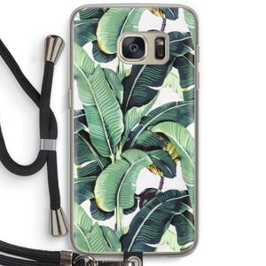 Bananenbladeren: Samsung Galaxy S7 Transparant Hoesje met koord