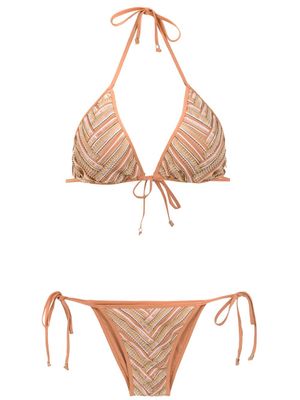 Amir Slama bikini à imprimé graphique - Tons neutres