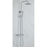 Opbouw Regendouche Set BWS Talpa Hoofddouche 20 cm en Staaf Handdouche Chroom