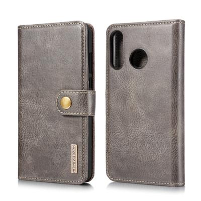 Dg. MING Crazy Horse textuur Flip afneembare magnetische lederen case voor Huawei P30 lite met houder & kaartsleuven & portemonnee (grijs)