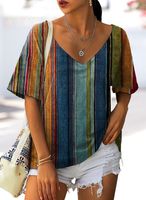 Casual Striped Loose T-Shirt
