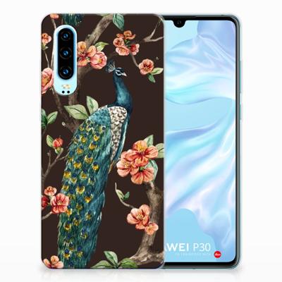 Huawei P30 | TPU Hoesje | Pauw met Bloemen