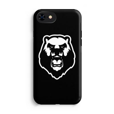 Angry Bear (black): iPhone SE 2020 Tough Case