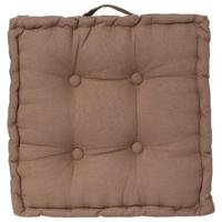 Atmosphera Vloerkussen Square - taupe - katoen - 38,5 x 38,5 x 8 cm - vierkant - Extra dik