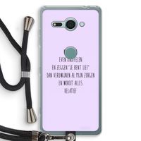 Relatief: Sony Xperia XZ2 Compact Transparant Hoesje met koord Relatief: Sony Xperia XZ2 Compact Transparant Hoesje met koord