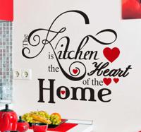 Muursticker keuken heart of the home - thumbnail