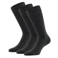 Apollo Merinowollen Sokken 3-pack Antraciet-35/38