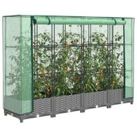 VidaXL Plantenbak verhoogd met kashoes 160x40x123 cm rattanlook