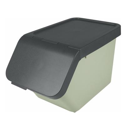 Sunware Sigma Home sorteer bak - afvalbak - groen - stapelbaar - 30L - 49 x 27 x 30 cm