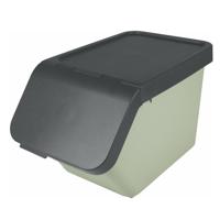 Sunware Sigma Home sorteer bak - afvalbak - groen - stapelbaar - 30L - 49 x 27 x 30 cm