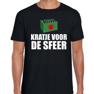 Drank t-shirt kratje voor de sfeer zwart voor heren - Drank / bier fun t-shirt 2XL  -