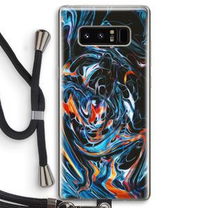 Black Unicorn: Samsung Galaxy Note 8 Transparant Hoesje met koord
