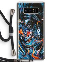 Black Unicorn: Samsung Galaxy Note 8 Transparant Hoesje met koord