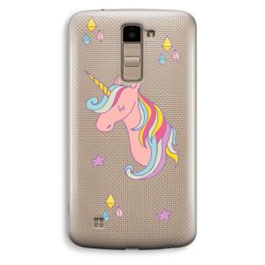 Roze eenhoorn: LG K10 (2016) Transparant Hoesje
