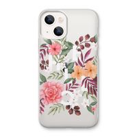 Hello in flowers: iPhone 13 mini Transparant Hoesje