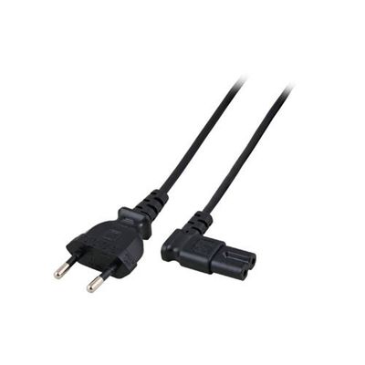 ACT AK5019 230V Stroomkabel Euro Male/C7 Female (Angled Left/Right) - 2 meter