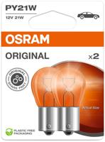 OSRAM kogellamp ball bulb 12v 21w 2pcs. orange blister
