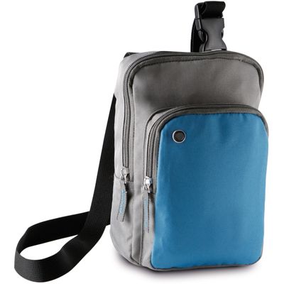 Portemonnee tasje blauw met grijs