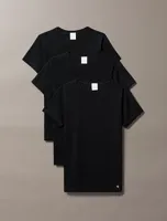 Calvin Klein 3-pack dames lounge T-shirts - Crew neck - 100% katoenen dames ondershirts met ronde hals en korte mouw