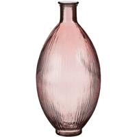 Mica Decorations ovaal vaas - Firenza - licht roze- gerecycled glas - 29 x 59 cm