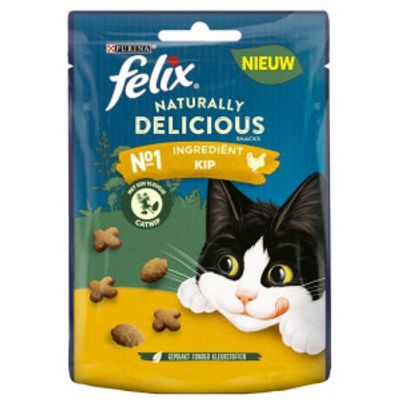 Felix Naturally Delicious met kip en vleugje kattenkruid snacks 180 g