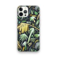 Tropical Palms Dark: iPhone 12 Pro Max Transparant Hoesje