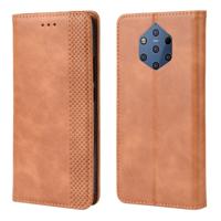 Magnetische Buckle retro Crazy Horse textuur horizontale Flip lederen case voor Nokia 9 PureView met houder & kaartsleuven & fotolijstjes (bruin)