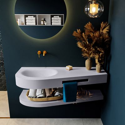 MONDIAZ RIVA 120cm Wastafel met planchet kleur Cale. Wastafel DULCET links 0 kraangaten kleur Cale. MONDIAZ RIVA 120cm Wastafel met planchet kleur Cale. Wastafel DULCET links 0 kraangaten kleur Cale.