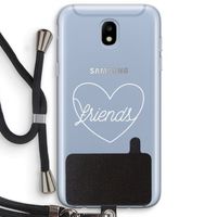 Friends heart pastel: Samsung Galaxy J5 (2017) Transparant Hoesje met koord