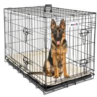 MaxxPet Hondenbench met Plaid - bench voor honden - incl. plaid - 122 x 76 x 84cm - Zwart - thumbnail