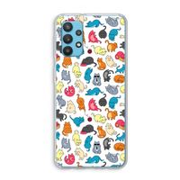 Kleurrijke katten: Samsung Galaxy A32 4G Transparant Hoesje