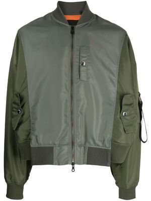 Mostly Heard Rarely Seen veste bomber Spliced à fini satiné - Vert