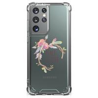 Samsung Galaxy S21 Ultra Stevig | Bumper Hoesje | Boho Text