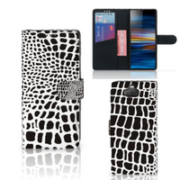 Sony Xperia 10 Plus Telefoonhoesje met Pasjes Slangenprint - thumbnail