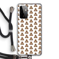 Poop emoji: Samsung Galaxy A72 5G Transparant Hoesje met koord