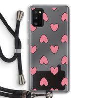 Ondersteboven verliefd: Samsung Galaxy A41 Transparant Hoesje met koord