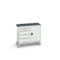 Bott Verso Mobiele Kast | 1050x550x965mm | 5 Laden | 1 Deur | Top Tray | RAL 7035 - 16927122.16