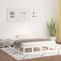 Bedframe massief hout wit 160x200 cm - thumbnail