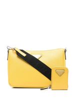 Prada sac à bandoulière en cuir Saffiano - Jaune